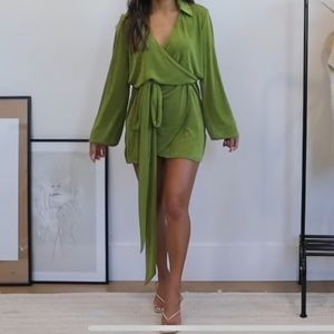 PRINCESS POLLY party time mini dress Women Green Party Time Mini Dress